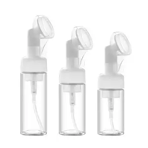 Bouteille de pompe en mousse de brosse en silicone 100ML 150ML 200ML pour le nettoyage du visage liquide savonneux de soins personnels réutilisable