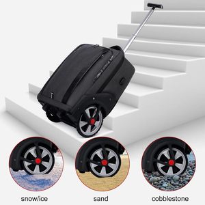 Hot Resistant Rolling Backpack Travel Backpack with Wheels Carry on Luggage Wheeled Computer Laptop Backpack <b>Trolley</b> <b>Suitcase</b> - Product Image 3