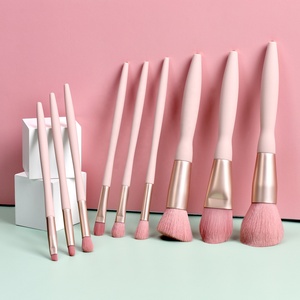 2021 Custom Logo 20 MOQ Luxury Diamond Synthetic Hair Face Kabuki <strong>Brush</strong> Kit 9pcs Black <strong>Makeup</strong> <strong>Brush</strong> Set <strong>Case</strong> - Product Image 3