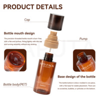Flacon pulvérisateur PET ambré à paroi épaisse de 100 ml, atomiseur de parfum de luxe à fine brume, flacon rechargeable pour cosmétiques, toner, soins de la peau