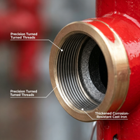 Systèmes de sécurité incendie de haute qualité, équipement d'alimentation en eau pour la protection incendie, hydrant extérieur SS100/65-1.6