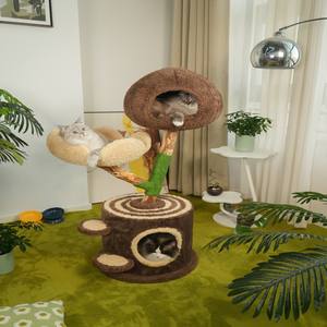 Nouvel arrivage Arbre grimpant pour chat en bois de caoutchouc et de sisal pour chats d'intérieur <span class=keywords><strong>avec</strong></span> plusieurs couches - Product Image 5