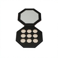 Palette de fards à paupières magnétique rectangulaire vide haut de gamme à 9 compartiments avec logo personnalisé, marque privée, en carton avec pelliculage mat pour emballage de maquillage