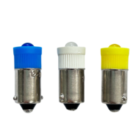Ampoule LED à baïonnette BA9S AC/DC 110-130V Rouge Jaune Bleu Vert Blanc pour instruments, équipements, boutons, indicateurs et signaux