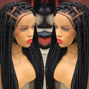Wholesale Glueless <strong>Braid</strong> <strong>Wig</strong> Vendors,Full Lace Braided <strong>Wigs</strong> Human Hair for Women,Transparent Braided Lace Front <strong>Wig</strong> - Product Image 1