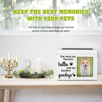 Urna Funeraria de Madera Grande Personalizada para Mascotas, Caja Conmemorativa para Mascotas, Urnas Conmemorativas con Marco de Fotos para Cenizas de Perros y Gatos