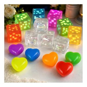 Jouet sensoriel anti-stress en forme de cœur, cube lumineux, boule scintillante, pour enfants et adultes, commande en gros, directement du fabricant - Product Image 1