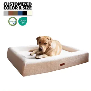Мягкая кровать с эффектом памяти для домашних животных, оптовая продажа, cama ortopedica para perros, товары для путешествий на заказ, кровать для собак из плюшевой ткани