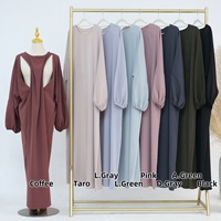 Loriya Neueste Muslimische Damenkleider Still-Abaya mit Seitenreißverschlüssen für Islamische Frauen Weite Ärmel Stillfreundliche Abaya