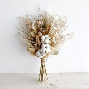 Arreglo Floral Boho de <span class=keywords><strong>Eucalipto</strong></span> y Hierba de Pampas, Decoración Nórdica de Algodón y Lavanda para Interiores, Decoración Navideña Ecológica al por Mayor - Product Image 5