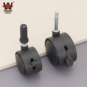 Roulettes de meubles Disiwei en plastique PP avec frein, roulettes pivotantes pour chaise de bureau, roulettes à brancher - Product Image 2
