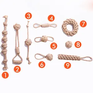 Fabricant de 9 paquets de jouets à mâcher pour chien en coton naturel durable, en chanvre biologique, corde résistante, jouet à mâcher pour chien en chanvre - Product Image 6