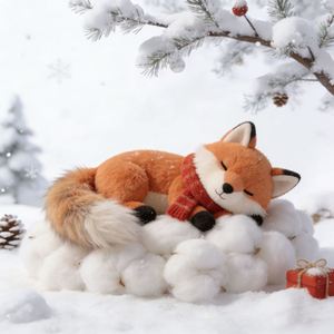 Peluche de Zorro Personalizado OEM/ODM con Escena Invernal, Relleno de Algodón PP, Buen Regalo para Niños - Product Image 1