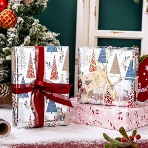 Custom Silver Tree Snowflake Coated <b>Wrapping</b> <b>Paper</b> for Christmas Gifts Christmas Gift Packaging <b>Paper</b> for Party DIY Decoration - Product Image 1