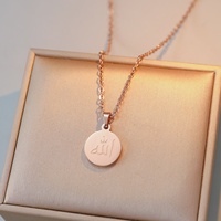 Collar con Colgante de Acero Inoxidable con Caligrafía Religiosa Simple de Alá, Joyería Musulmana Islámica Árabe, Venta al por Mayor para Mujeres, Eid Ramadán