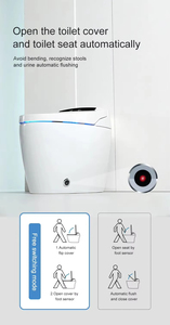 <span class=keywords><strong>WC</strong></span> intelligent à chasse automatique avec capteur de luxe pour salle de bain, bidet en céramique, une seule pièce, toilette intelligente - Product Image 4