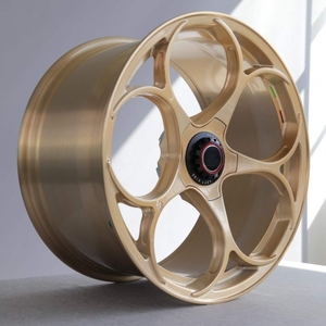 Jantes forgées SHIN de 19, 20, 21 et 22 pouces, à blocage central, de luxe, entièrement dorées, classiques, forgées, en alliage, pour Alfa Romeo 4C Giulia Stelvi - Product Image 2