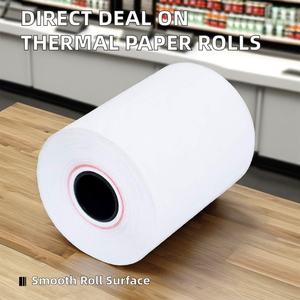 Mejor Precio, Papel Térmico Doble de 57x40mm para Caja Registradora de Supermercado, Blanco Brillante, 100% Pulpa de Madera Virgen, Tamaño Personalizable - Product Image 2