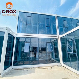 Cbox Hotel Modular Prefabricado de 2 Pisos Personalizado con Pared de Cristal para Habitaciones de Resort, Casa Contenedor de Paquete Plano - Product Image 2