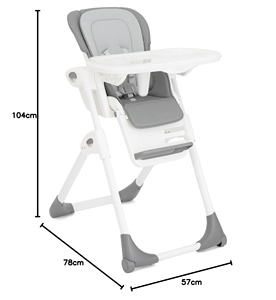 Chaise haute multifonctionnelle en plastique pour enfants, design moderne, pliable, pour l'alimentation et la cuisine - Product Image 3