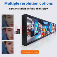 P2 P3 P5 Tek/Çift Taraflı Esnek LED Şerit Ekran RGB Tam Renkli APP Kontrollü Kayan Yazılı LED Reklam Ekranı