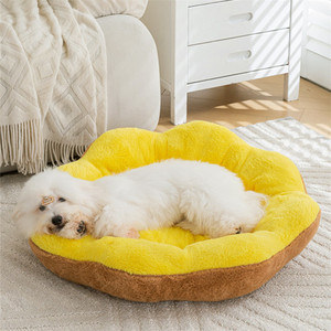 Cama para Mascotas con Diseño de Flor, Suave y Acogedora, Redonda, para Perros/Gatos, Colchoneta para Dormir en Todas las Estaciones, para Perros Pequeños - Product Image 4