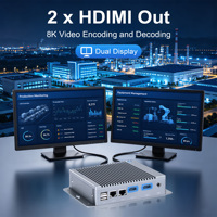 AI Edge Computing Mini PC RK3588 6TOP NPU Dual LAN 2*RS232 2*HD 8K Videodecodering Ondersteuning AI Videoanalyse