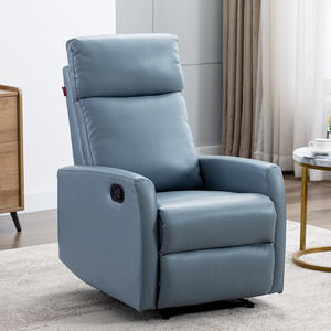 Nuova Poltrona Reclinabile Manuale in Pelle con Ampio Schienale, Design <span class=keywords><strong>Moderno</strong></span> Stile Europeo per <span class=keywords><strong>Soggiorno</strong></span> - Product Image 6