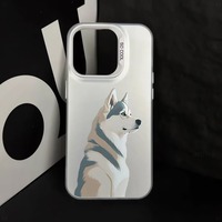 Mignon Pet Dog Simple Élégant Cool Téléphone étui pour iphone 16 15 14 13 12 11 Pro Max/Pro/Plus Anti-chute Couverture Arrière Souple