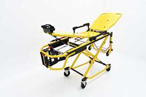 Brancard d'<span class=keywords><strong>ambulance</strong></span> à chargement automatique pour transfert de patients EMS, avec cadre en X réglable en hauteur sur 8 niveaux - Product Image 3
