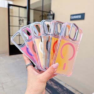 <span class=keywords><strong>Coque</strong></span> transparente antichute et magnétique à changement de couleur pour <span class=keywords><strong>iPhone</strong></span> 17 Pro Max avec support d'objectif et compatible charge sans fil - Product Image 3