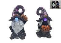 Statue de gnome d'Halloween en gros avec LED pour la décoration de la maison et du jardin, pièces de présentation pour vitrine, ornement de scène extérieure