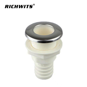 RICHWITS ABS Plastic Water Outlet With Steel Cap For <b>Yacht</b> Boat RV Drain Hole Marine Accessory - Product Image 3