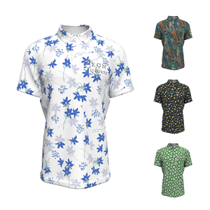 Prix d'usine du Vietnam, grande promotion : Polos de golf pour hommes, conception personnalisée, vente en gros, impression par sublimation, tissu tricoté - Product Image 1
