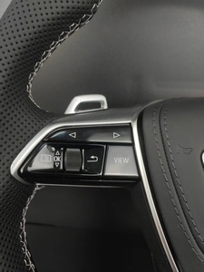 Volant de voiture en cuir perforé style <span class=keywords><strong>RS</strong></span> avec palettes de changement de vitesse pour <span class=keywords><strong>Audi</strong></span> A6L A7 C8 A4L B9 Q5 Q7 S4 S5 S6 S7 – Amélioration - Product Image 5