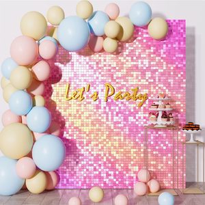 50 piezas rouge rose diamant miroitant mur sequin panneaux de fond <span class=keywords><strong>telon</strong></span> de fondo de lentejuelas - Product Image 2