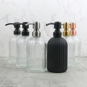 Bouteille de distributeur de pompe de <span class=keywords><strong>savon</strong></span> <span class=keywords><strong>liquide</strong></span> de <span class=keywords><strong>lave</strong></span>-<span class=keywords><strong>vaisselle</strong></span> en verre d'hôtel de luxe de basse quantité minimale de commande 420ml avec distributeurs de <span class=keywords><strong>savon</strong></span> et de lotion de pompe - Product Image 1