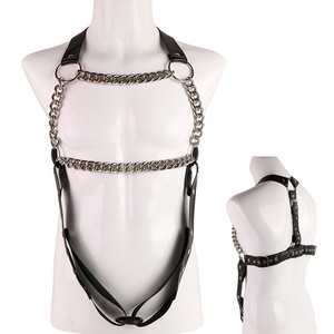 Juego de Bondage de Cuero SM, Correa Ajustable para la Espalda, Cadena, Esposas, Juego de Bondage para Cama, Juguetes de Bondage Masculinos, Venta al Por Mayor - Product Image 1