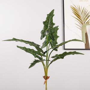 Artificial Monstera Deliciosa Leaf Bundle 7-Head High Simulation <b>Plastic</b> Indoor Decorative <b>Plant</b> For Home Wedding Props - Product Image 2