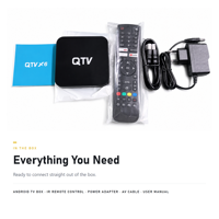 QTV X6 Android TV Box Quad Core Allwinner H618 Dual WiFi 2GB RAM 16GB Penyimpanan