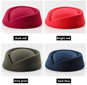 Chapeaux de style hôtesse de l'air en peluche pour femmes, vente en gros par le fabricant, chapeaux de style Hainan Airlines, chapeaux de style business - Product Image 4