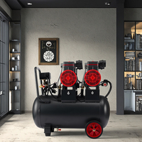 Mini compresseur d'air silencieux sans huile 50L De Ar 2880 RPM 3160W TH-1650 doté d'un noyau de pompe à moteur sans lubrification