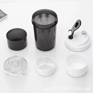 Gobelet <span class=keywords><strong>shaker</strong></span> de sport personnalisé en plastique de 500 ml/600 ml pour protéines, vente en gros - Product Image 3