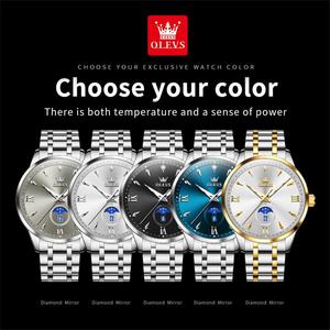   Montre de sport luminescente étanche personnalisée avec logo OEM 3646 pour hommes, rectangulaire, phase de lune, calendrier, multifonctionnelle, à quartz - Product Image 6