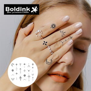 <span class=keywords><strong>Tatuaje</strong></span> Semipermanente Boldink Negro con Símbolos Pequeños de Sol, <span class=keywords><strong>Luna</strong></span> y Estrella, Resistente al Agua, Larga Duración (2 Semanas), Tinta Jagua - Product Image 3