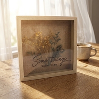 Nuevo Marco de Fotos Moderno con Diseño de Sombra de Flor, en MDF Resistente, con Tamaños Personalizados