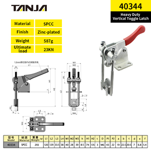 Adjustable <strong>toggle</strong> latch small size <strong>toggle</strong> <strong>clamp</strong> for toolbox zinc-plated heavy duty vertical spring hasp for packing case - Product Image 5