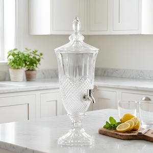 Dispensador de Bebidas de Vidrio Transparente Crystal Coast con Grifo, Jarra de Agua con Tapa de Estilo Clásico, >1L, Apto para Alimentos, Ecológico y Portátil - Product Image 3