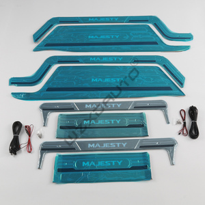 WZXD Car <b>Door</b> Sill Cover Plates LED <b>Light</b> Stainless Steel for MAJESTRY - Product Image 3