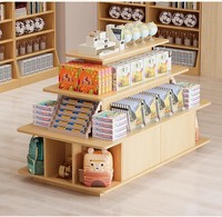 Étagère de présentation de produits en bois pour thé, étagère de présentation de produits en bois pour tabac, vin, échantillons, supermarché, conteneur empilable, étagère combinée